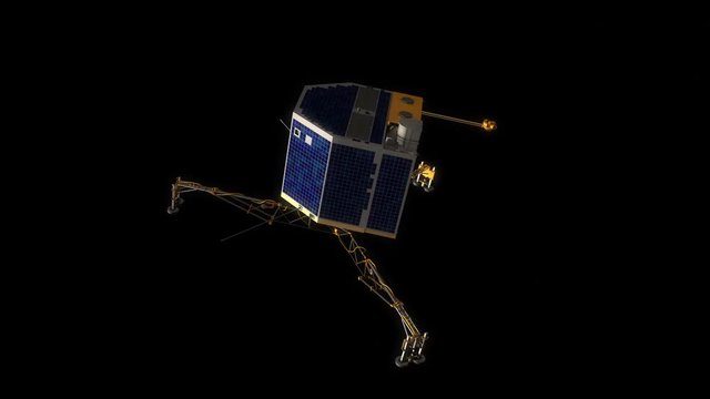 Computer generated, comet lander, spacecraft, research laboratory	