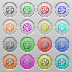 Worldwide plastic sunk buttons