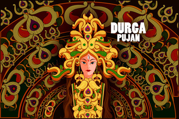 Happy Durga Puja India festival holiday background