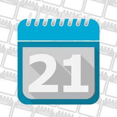 Date button, Calendar sign icon. 21 day month symbol.