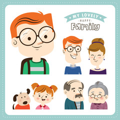 Family. People character design.
