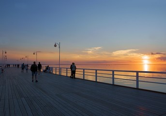 sunset on Baltic sea