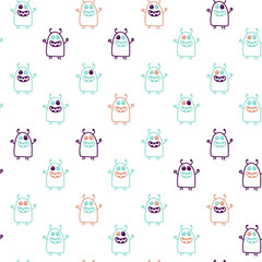colored monster pattern