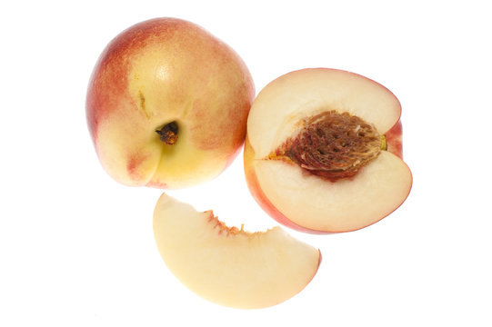 Nectarine fruit isolated on white background
