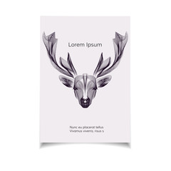 hipster deer card