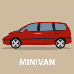 Car Minivan vehicle transport type design