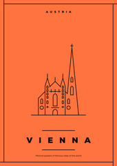 Minimal Vienna City Poster Design