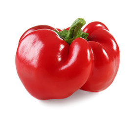 Fresh pepper on white background