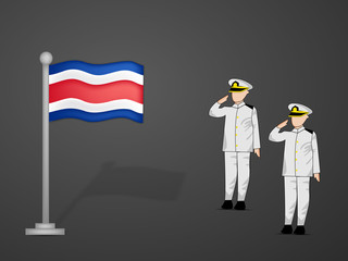 Illustration of Costa Rica Flag for Independence Day 