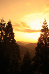高野山、大門付近からの風景