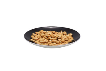 Cookies in the form of a fish on a plate.