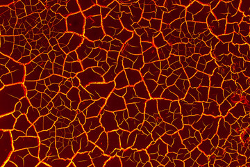 The texture of molten lava