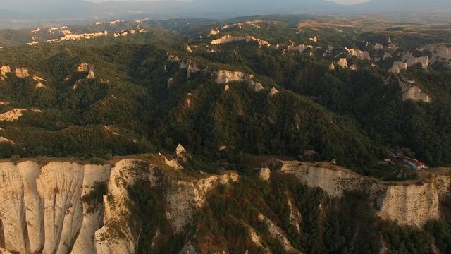 The Melnik Pyramids / Natural geological phenomenon caused by soil erosion.