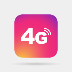 Fototapeta na wymiar icon 4G