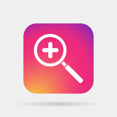 Fototapeta premium icon magnify plus