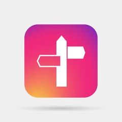 Obraz premium icon road pointer