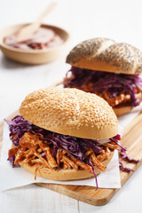 Barbecue Pulled Chicken Sandwich