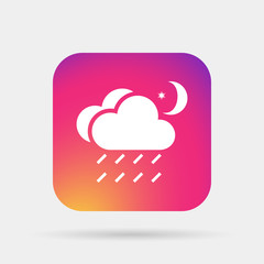 rain cloud moon meteo icon