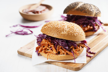 Barbecue Pulled Chicken Sandwich