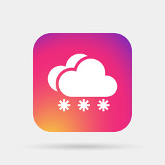 snow cloud meteo icon