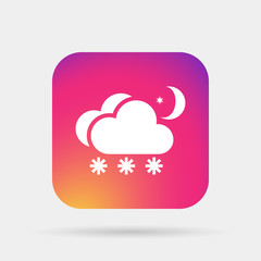 snow cloud moon meteo icon