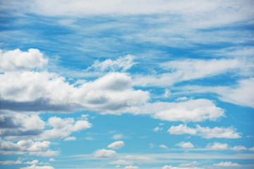 Beautiful clouds , the cloudy blue sky