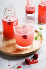 iced red raspberry drinks