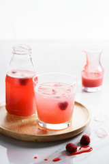 iced red raspberry drinks