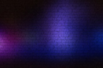 Blau-Violett beleuchtete Mauer - Hintergrund, Vorlage