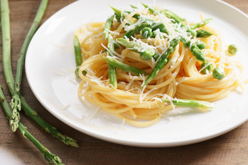 Spring pasta carbonara