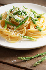 Spring pasta carbonara