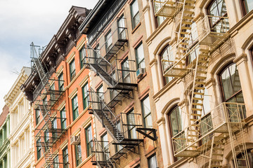Obraz premium traditional stairs at soho, nyc