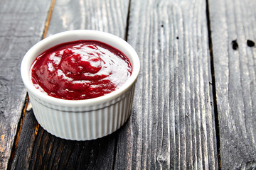 Cranberry sauce in a bowl
