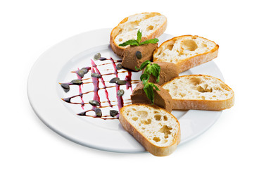 Fresh pate with bread