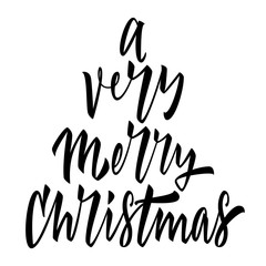 Obraz premium Merry Christmas. Lettering