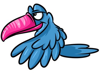 Bird toucan cartoon illustration isolated image animal character 
