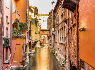 water canal hidden behind a window in Italy © Vivida Photo PC
