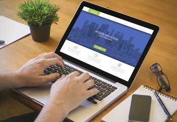 computer desktop fresh and modern web design