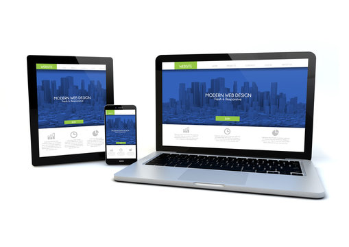 fresh and modern responsive design concept