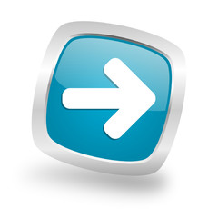 Modern design square blue arrow  vector icon