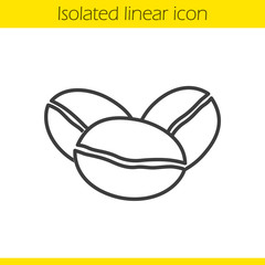Coffee beans linear icon