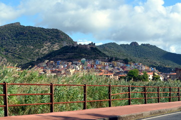 Bosa Colorfull houses in Sardinia Italy Europe