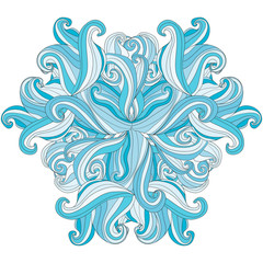 Waves. Hand drawing. Ornament. Beautiful item. Texture. For your design.