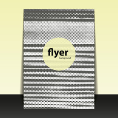  Flyer or Cover Design with Dotted Lines Pattern 