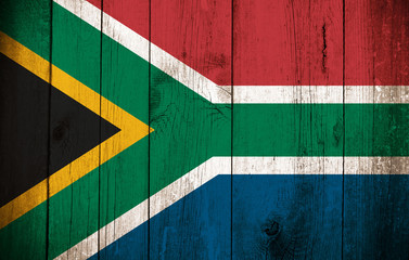 Wooden Flag of South Africa