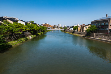 Fototapeta na wymiar Asanogawa Ohashi Bridge