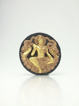 Buddhist amulets of Thailand on a white background
