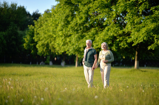 Mature Couple In Spring Park