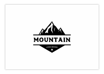 Mountain Logo Retro Badge Template