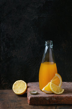 Bottle of citrus lemonade